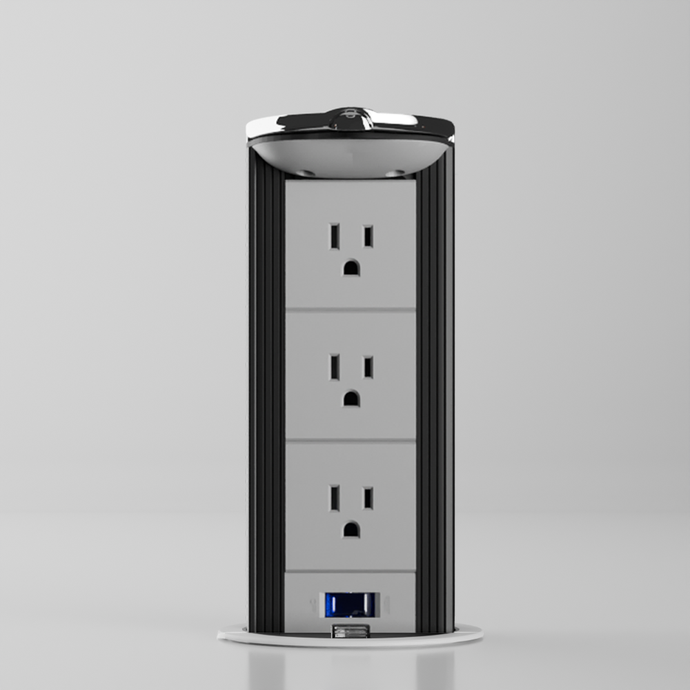 MK3 Pull-Up Power Outlet (US)