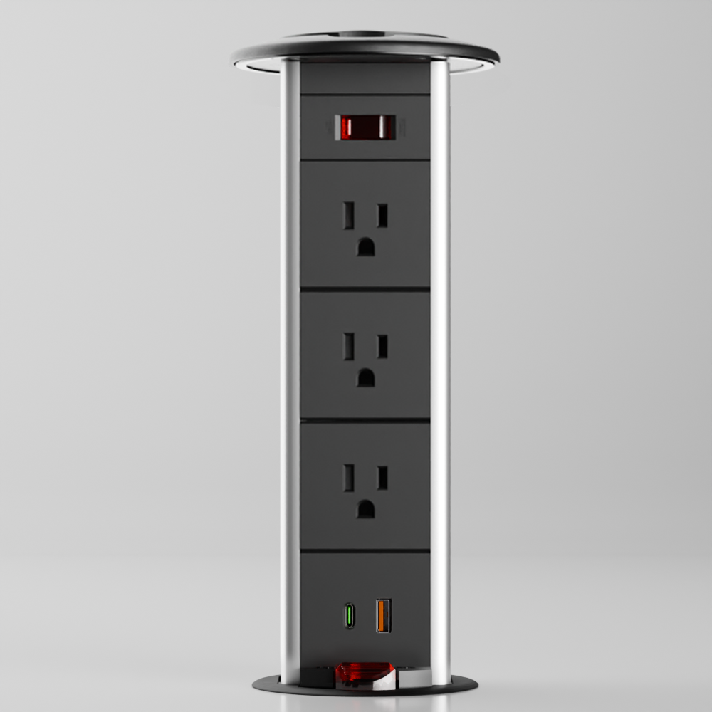 PD 4 Pull-Up Power Outlet (US)