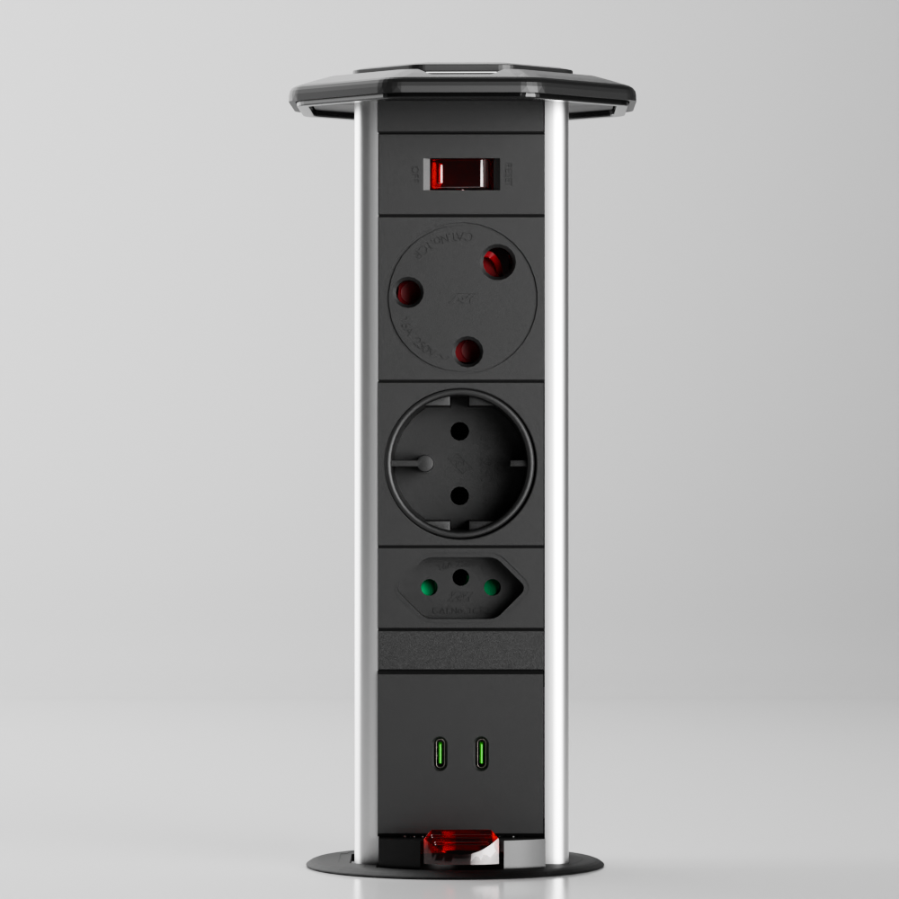 PD-5 Pop-Up Power Outlet with multiple SA plug points