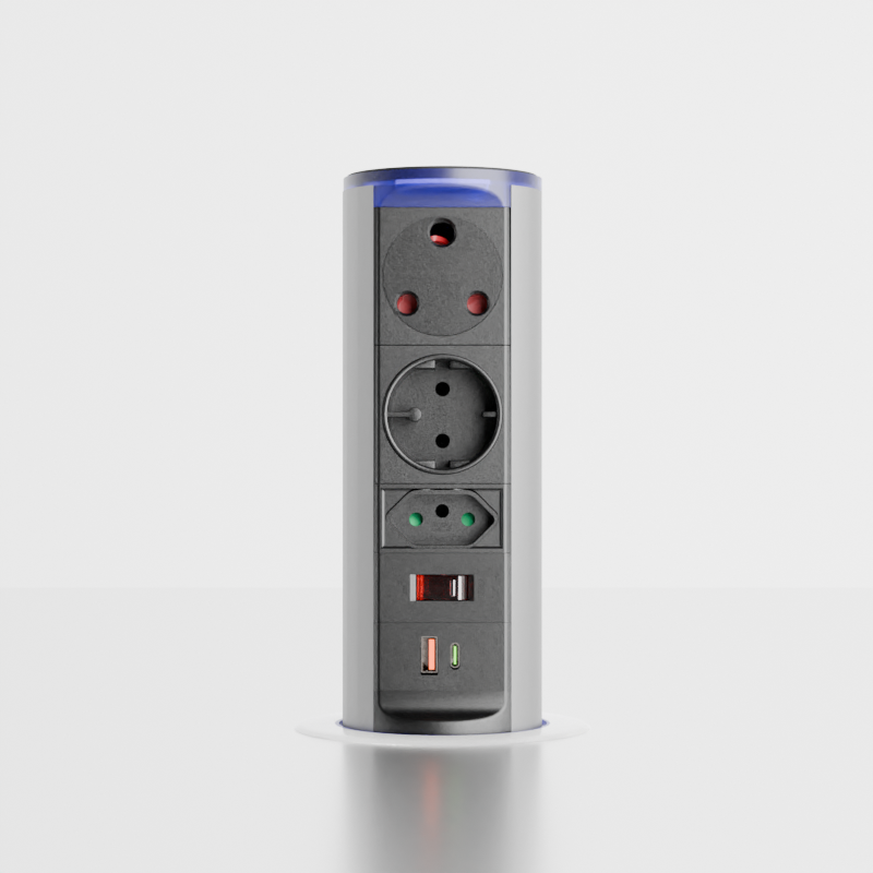 MK2 Pop-Up Power Outlet in modern South African workspace