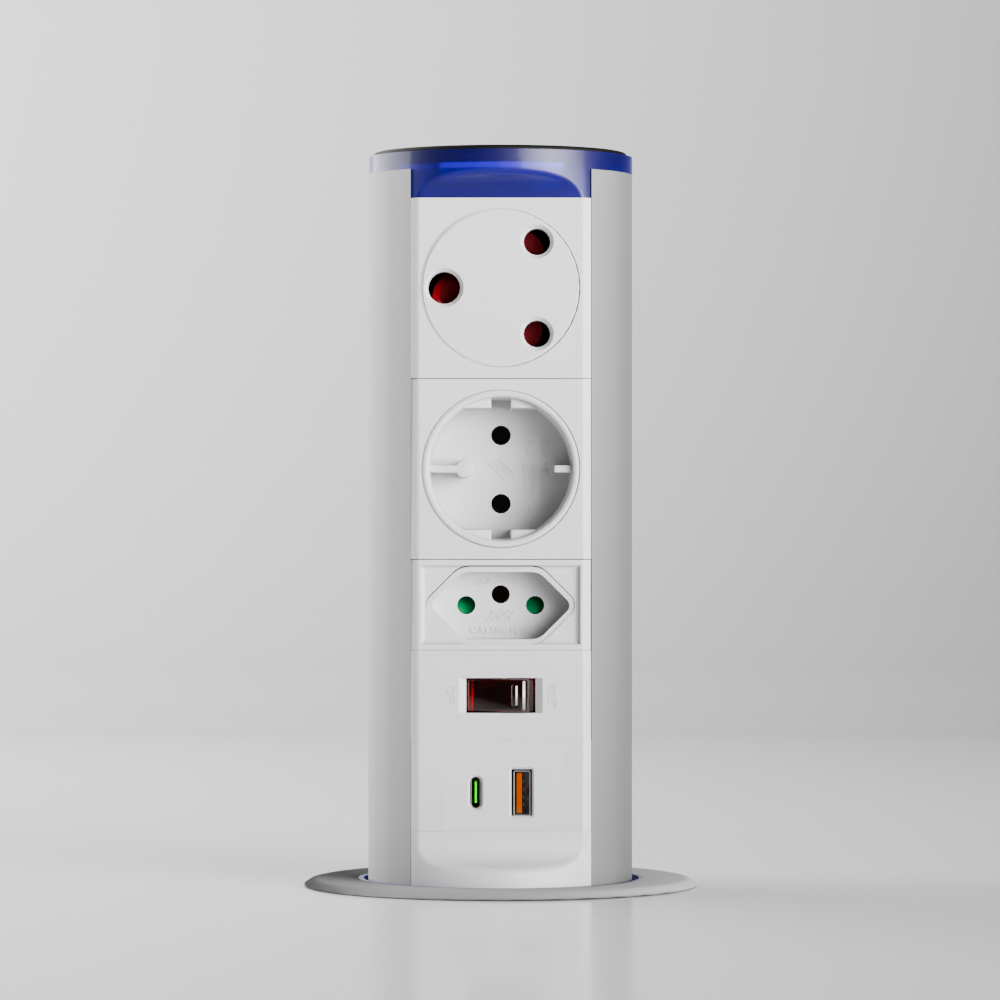 MK2 Pop-Up Power Outlet in modern South African workspace