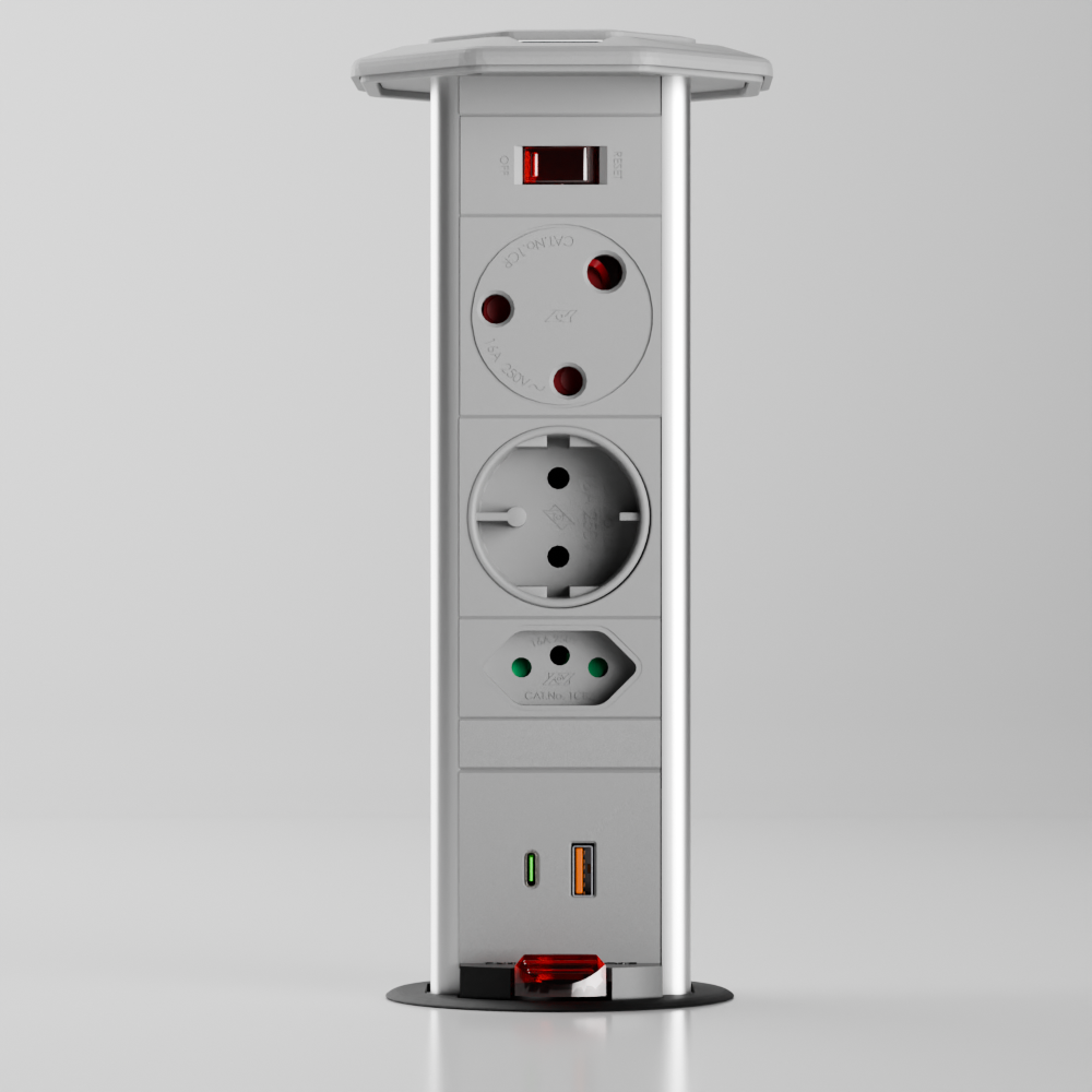PD-5 Pop-Up Power Outlet in modern South African workspace